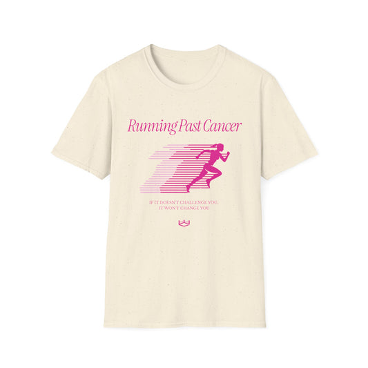 Running Past Cancer (Female) Pink Graphic - Lightweight Everyday Tee
