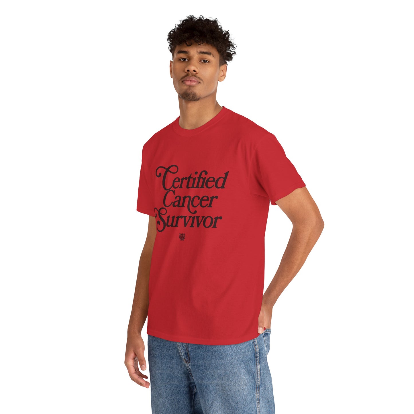 Certified Cancer Survivor - Unisex T-Shirt (Black Letters)