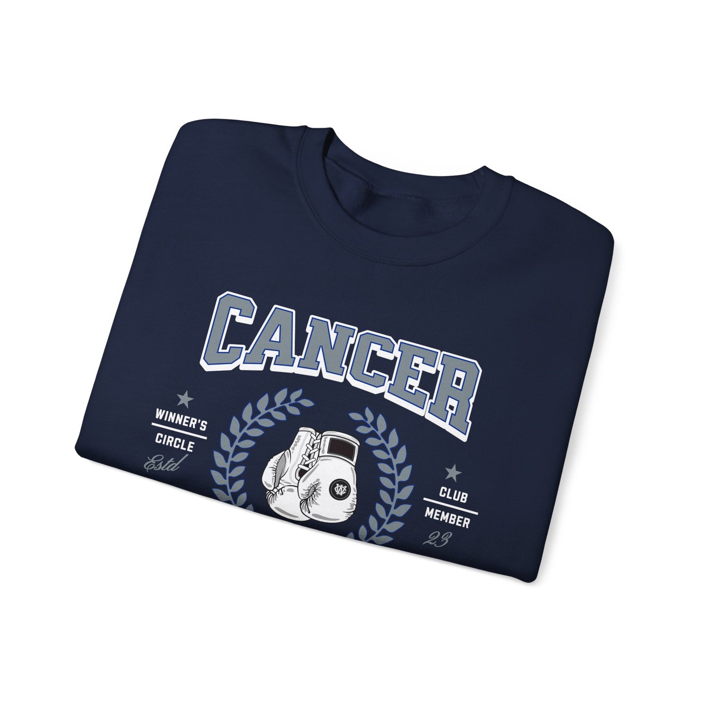 Cancer Fighter Crewneck Sweatshirt (Navy)