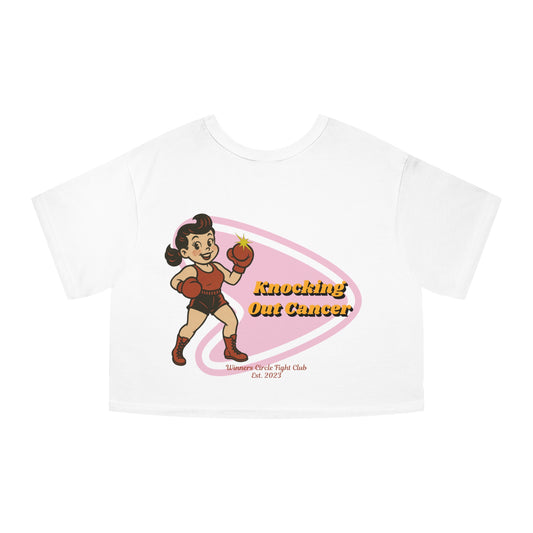 Women's Knockout Cancer Champion Cropped T-Shirt