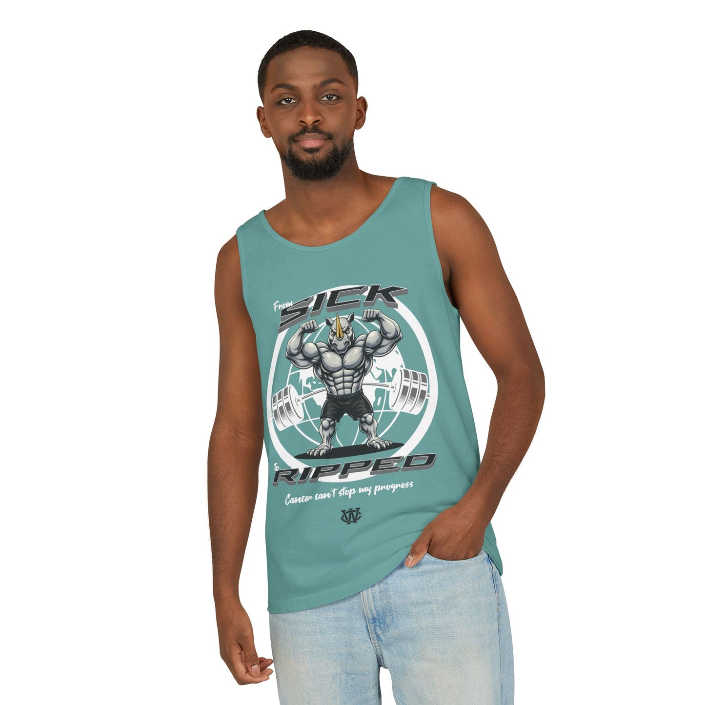 From Sick to Ripped Rhino - Tank Top