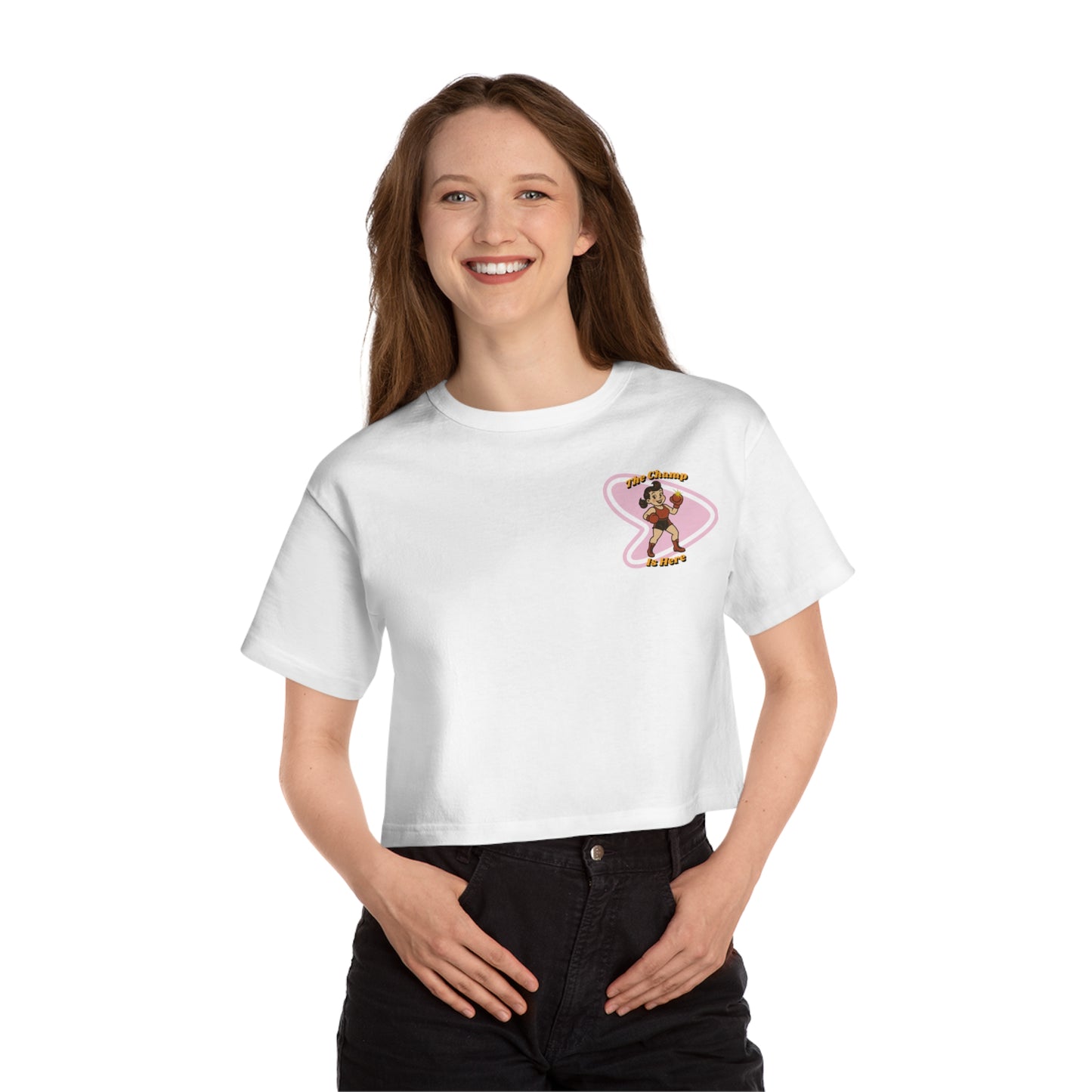Women's Knockout Cancer Champion Cropped T-Shirt