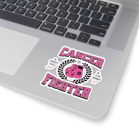 Cancer Fighter Sticker — Boxing Gloves Kiss-Cut Decal