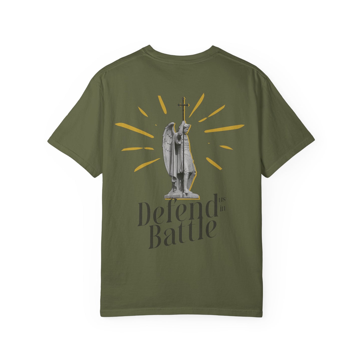 Defend Us In Battle Unisex Garment-Dyed T-shirt