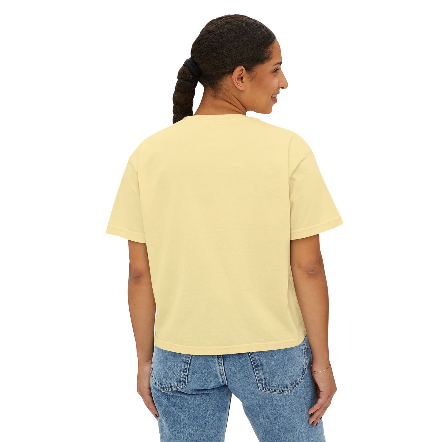 This Girl Beat Cancer (Blue) - Women's Boxy Tee