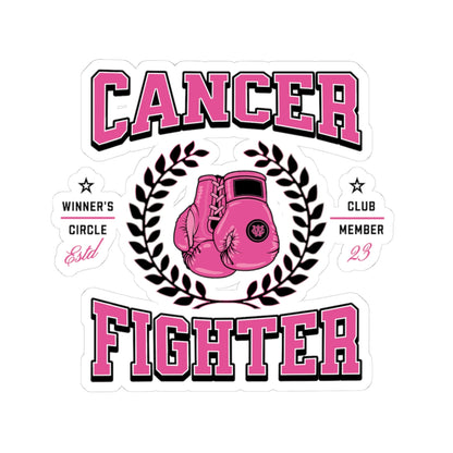Cancer Fighter Sticker — Boxing Gloves Kiss-Cut Decal