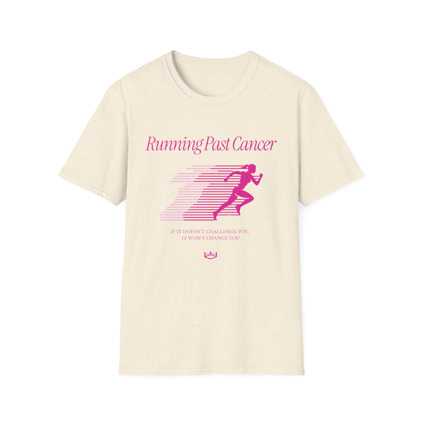 Running Past Cancer (Female) Pink Graphic - Lightweight Everyday Tee