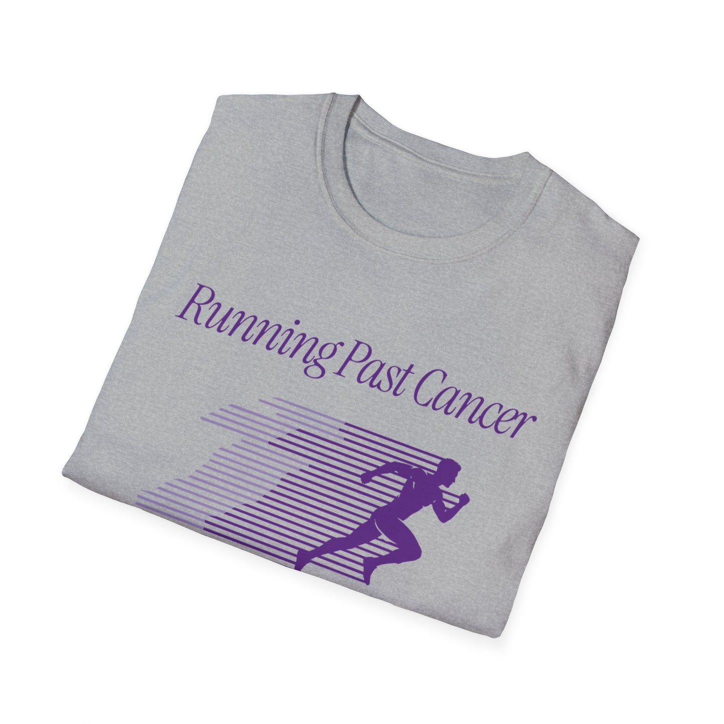 Running Past Cancer (Male) Purple Graphic - T-Shirt