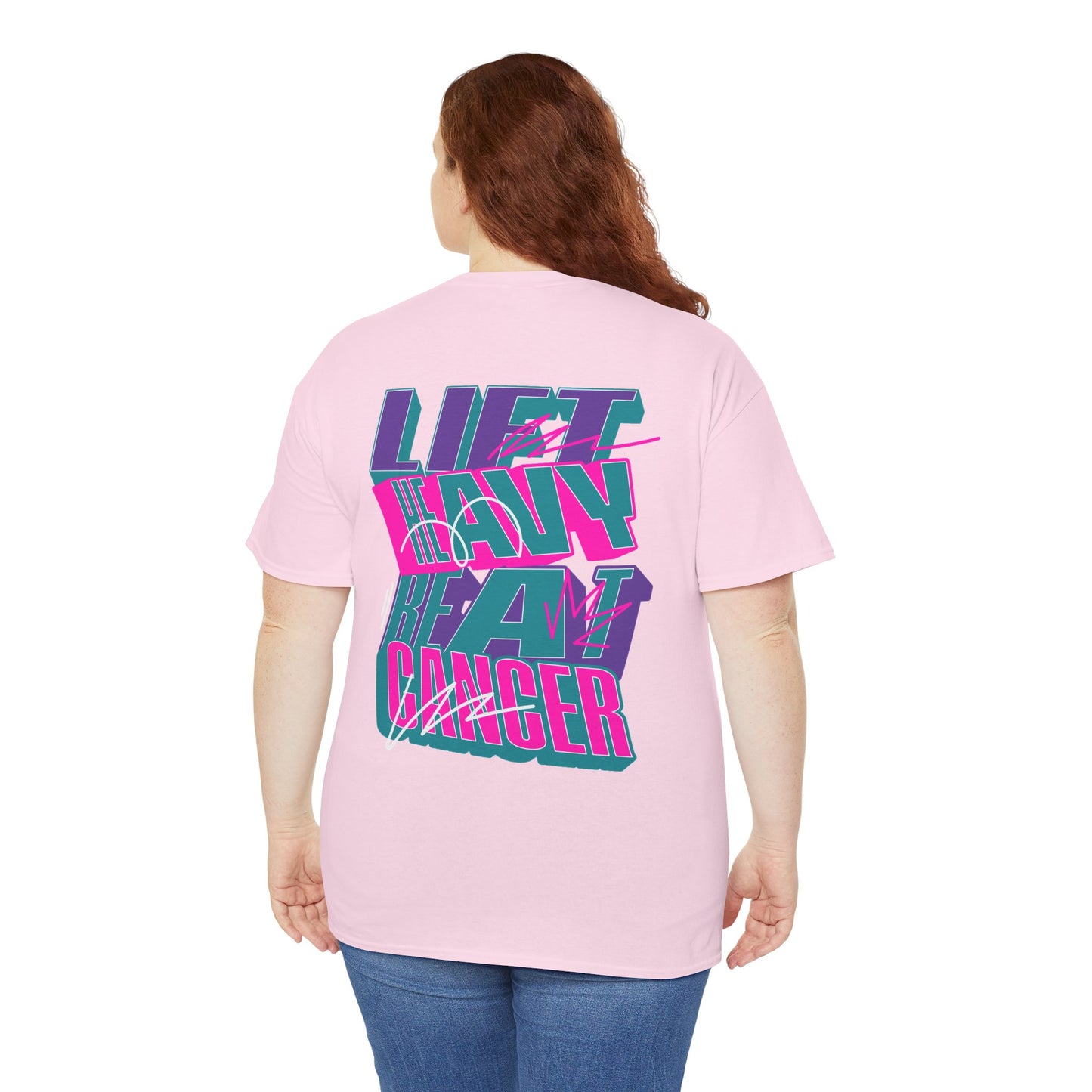 Lift Heavy Beat Cancer Thyroid (Women's) - Heavy Cotton Tee