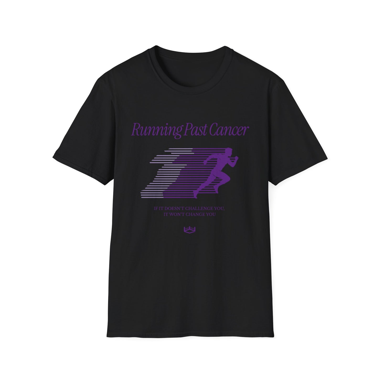 Running Past Cancer (Male) Purple Graphic - T-Shirt