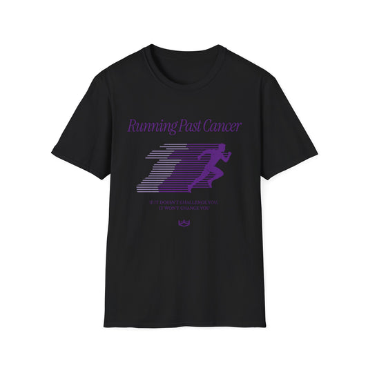 Running Past Cancer (Male) Purple Graphic - T-Shirt