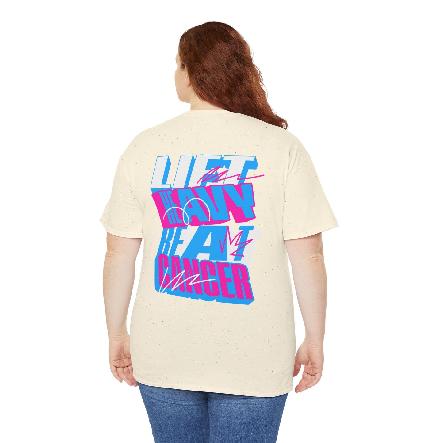 Lift Heavy Beat Cancer (Women's) - Heavy Cotton Tee