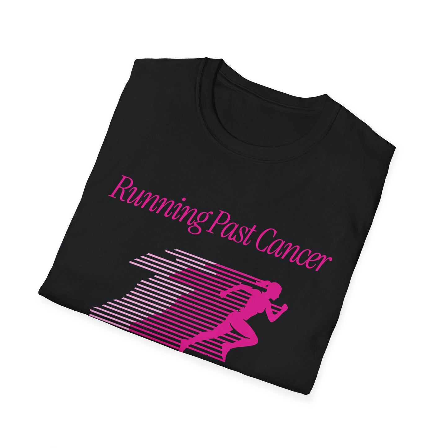 Running Past Cancer (Female) Pink Graphic - Lightweight Everyday Tee