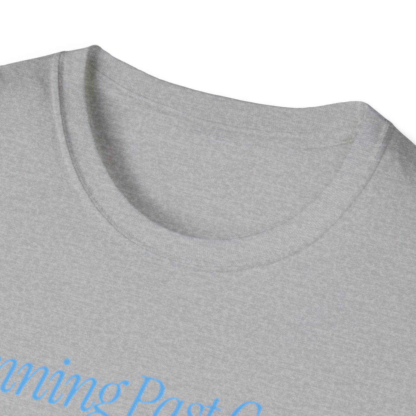 Running Past Cancer (Male) Light Blue Graphic - T-Shirt