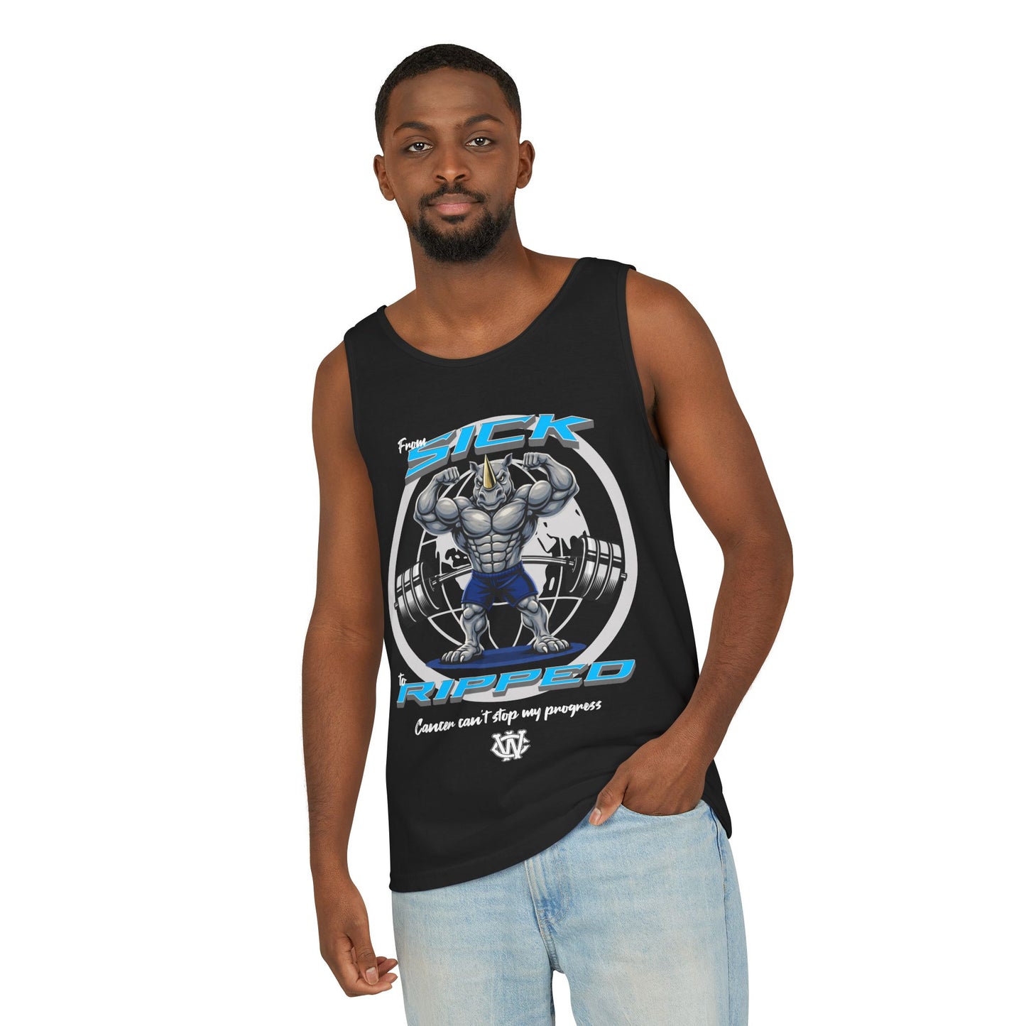 From Sick to Ripped Rhino - Tank Top