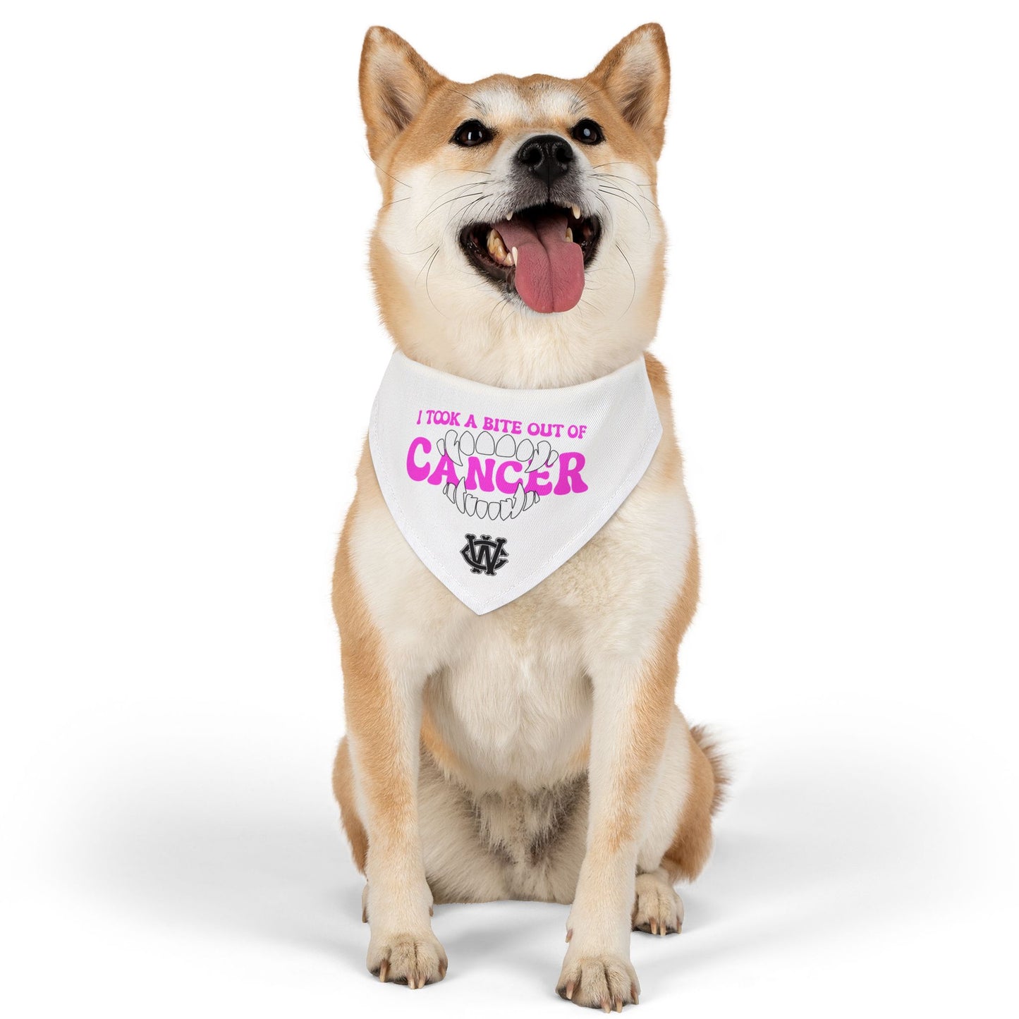 Bite Out of Cancer (Pink) - Dog Bandana