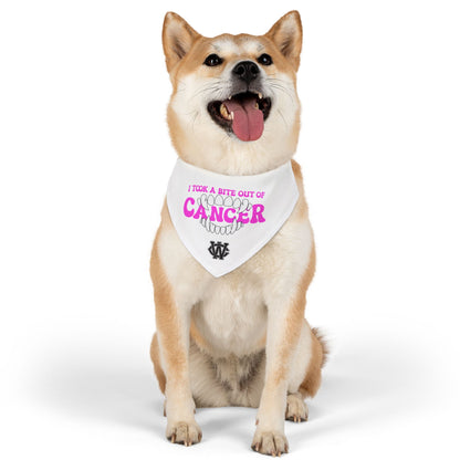 Bite Out of Cancer (Pink) - Dog Bandana