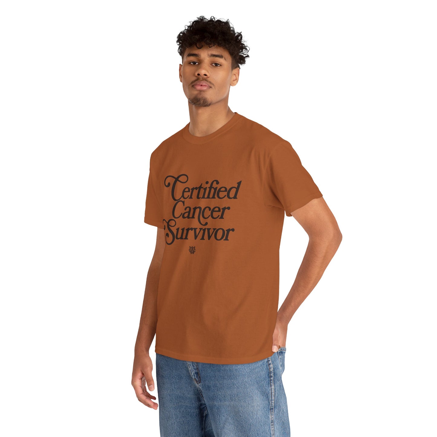 Certified Cancer Survivor - Unisex T-Shirt (Black Letters)