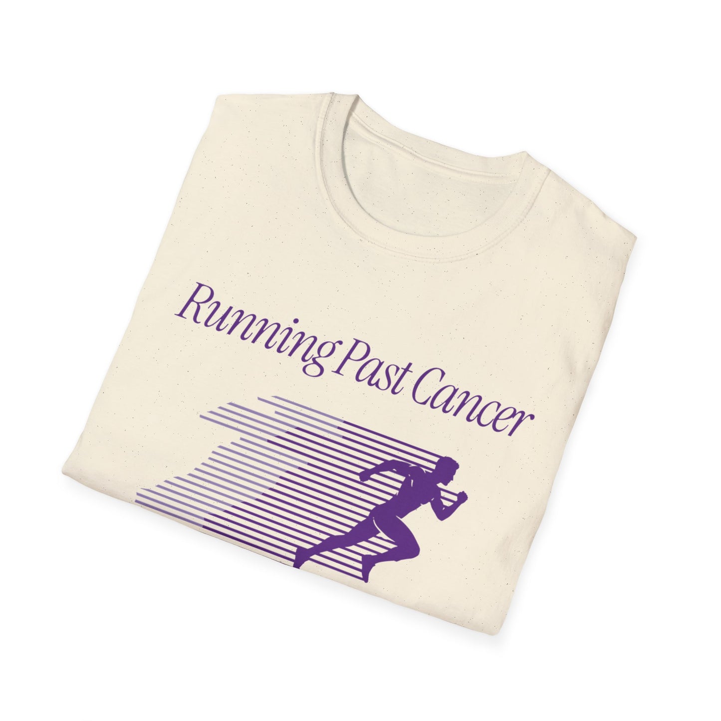 Running Past Cancer (Male) Purple Graphic - T-Shirt