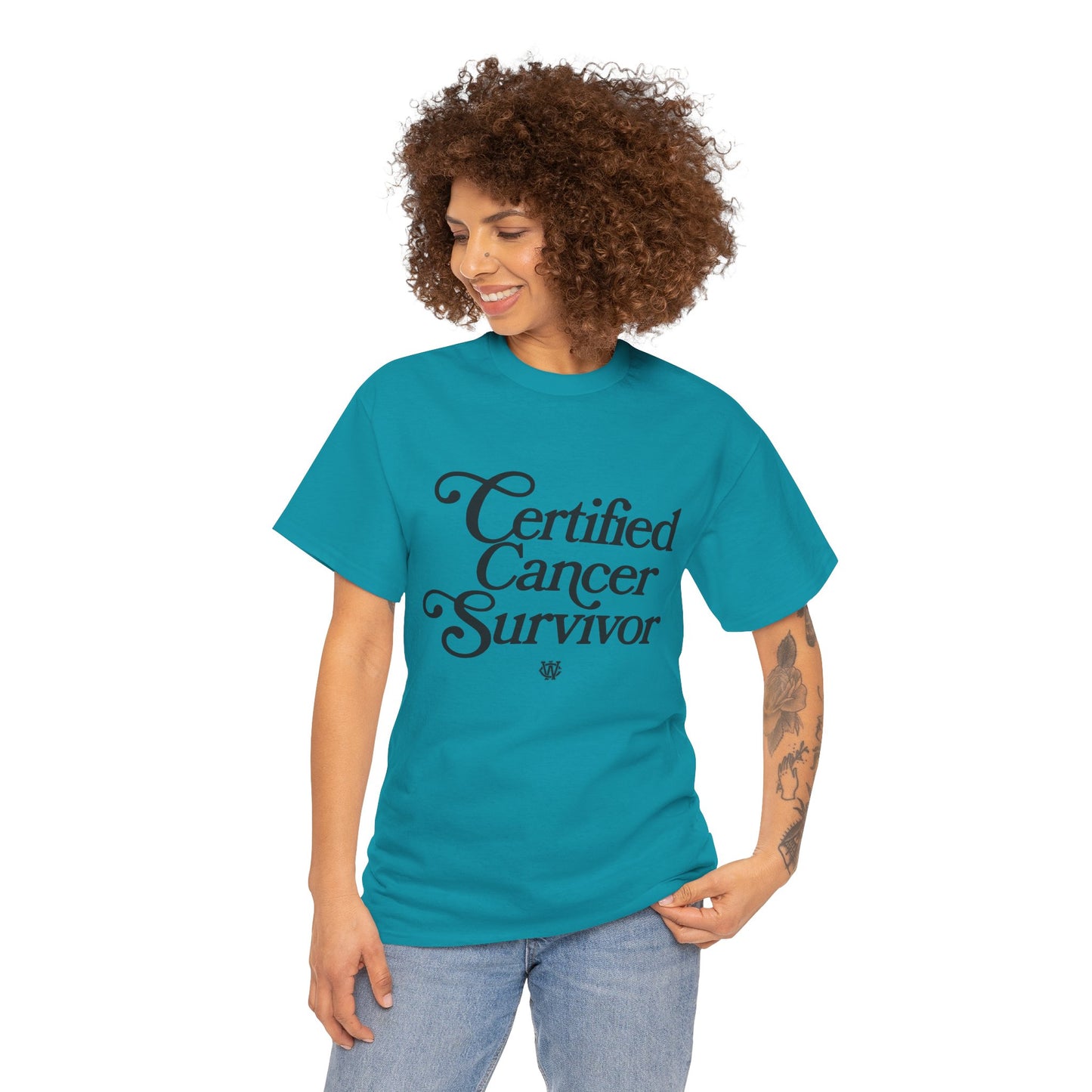 Certified Cancer Survivor - Unisex T-Shirt (Black Letters)