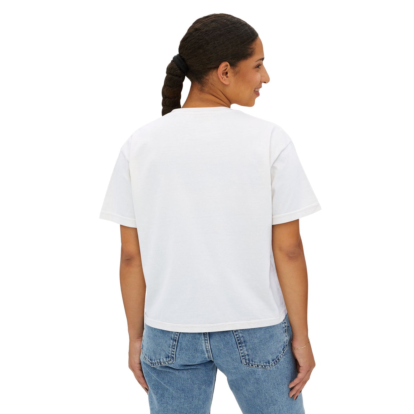This Girl Beat Cancer (Blue) - Women's Boxy Tee