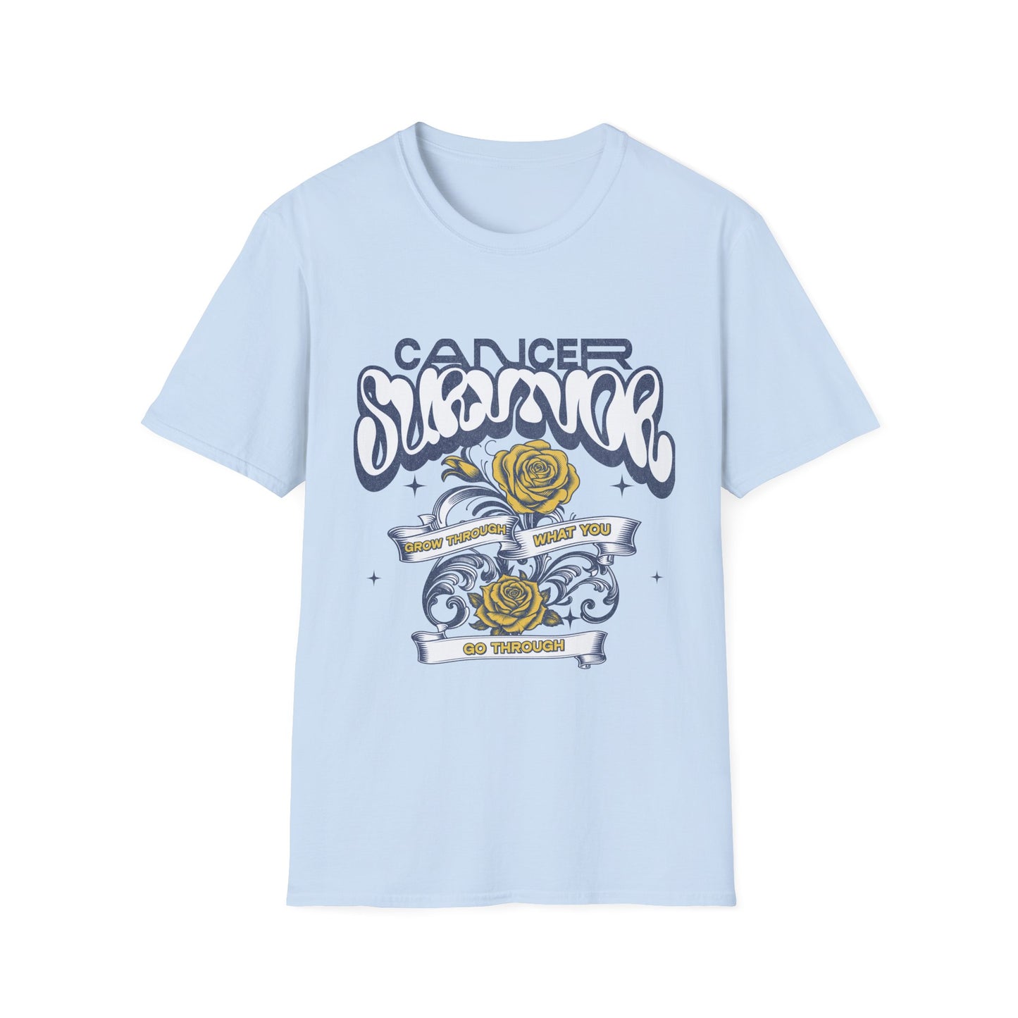 Grow Through (Yellow Flower) - Women's Soft Tee