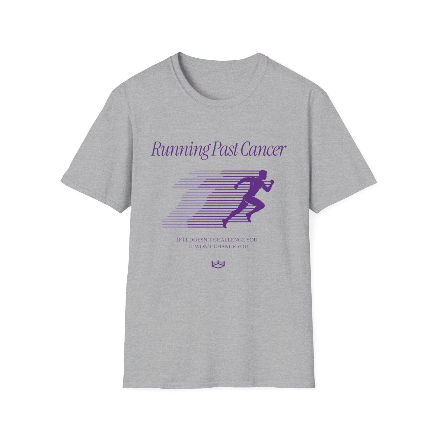Running Past Cancer (Male) Purple Graphic - T-Shirt