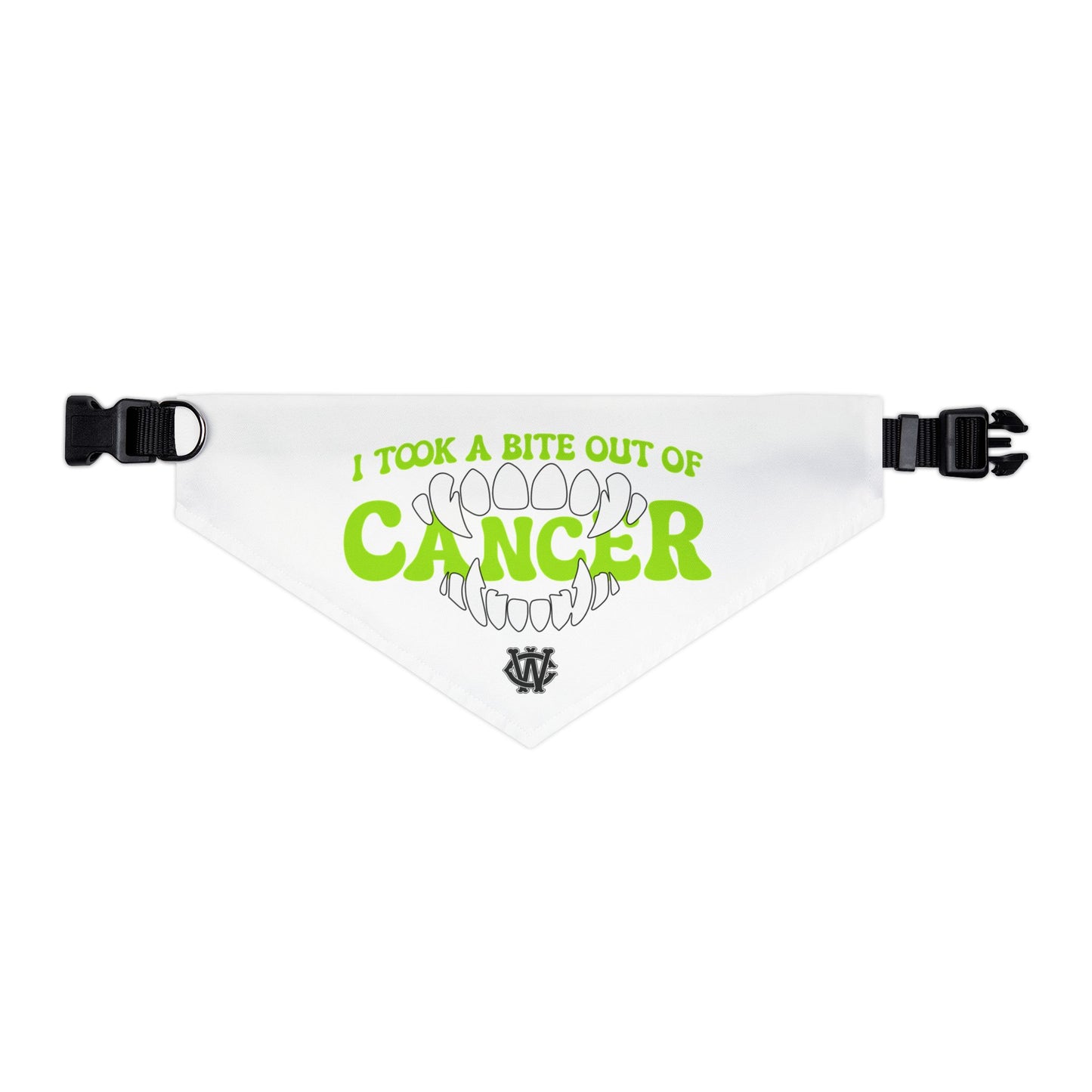 Take a Bite Out of Cancer (Green) - Dog Bandana