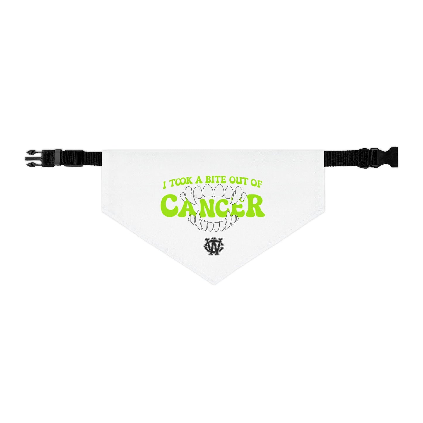 Take a Bite Out of Cancer (Green) - Dog Bandana