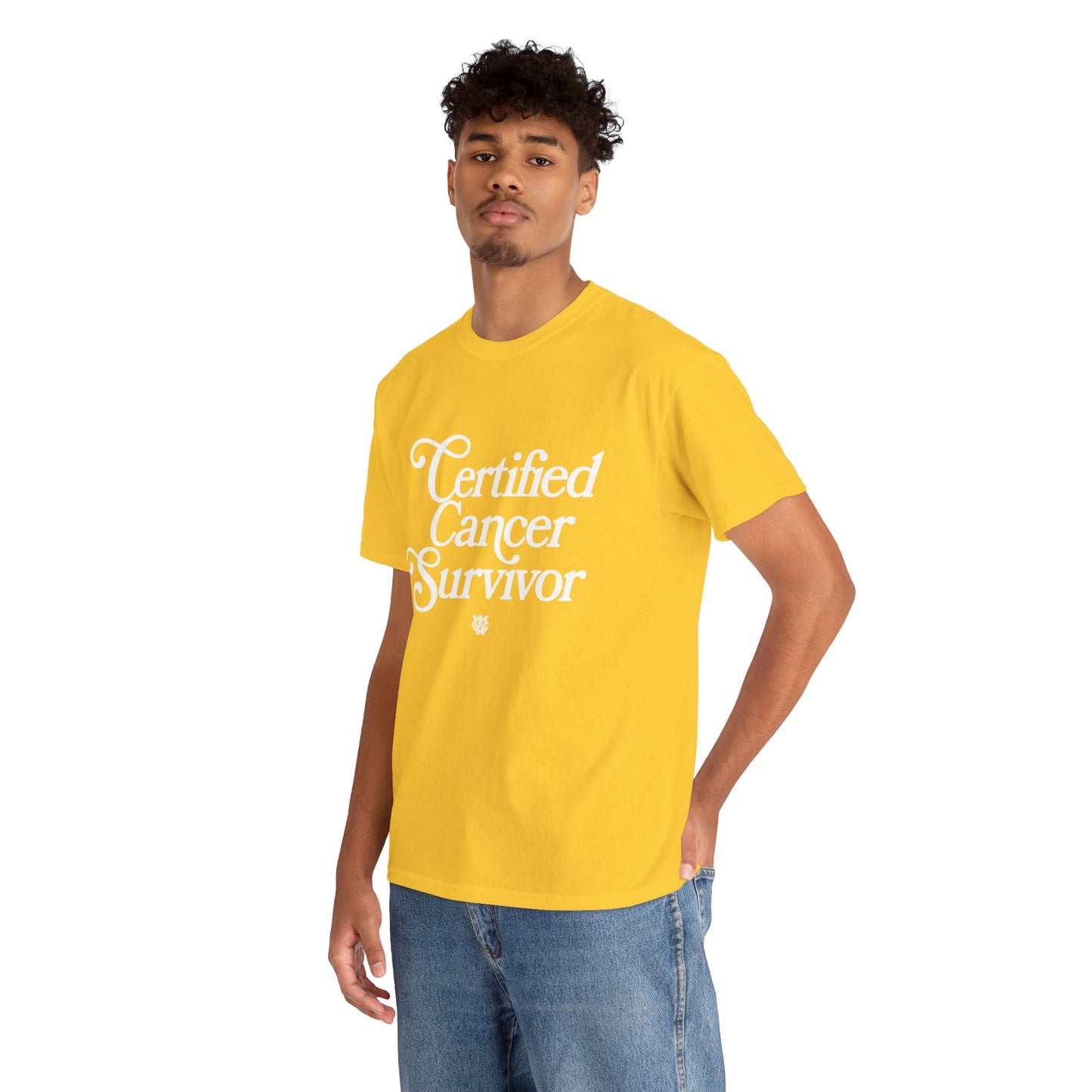 Certified Cancer Survivor - Unisex T-Shirt (White Letters)