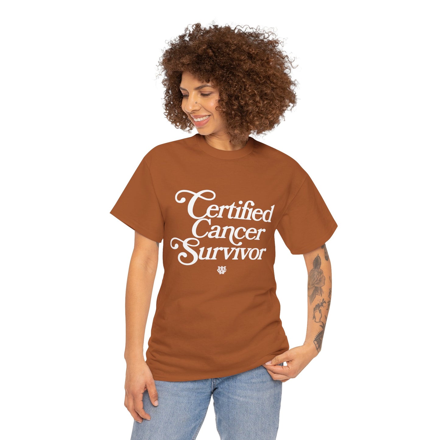 Certified Cancer Survivor - Unisex T-Shirt (White Letters)