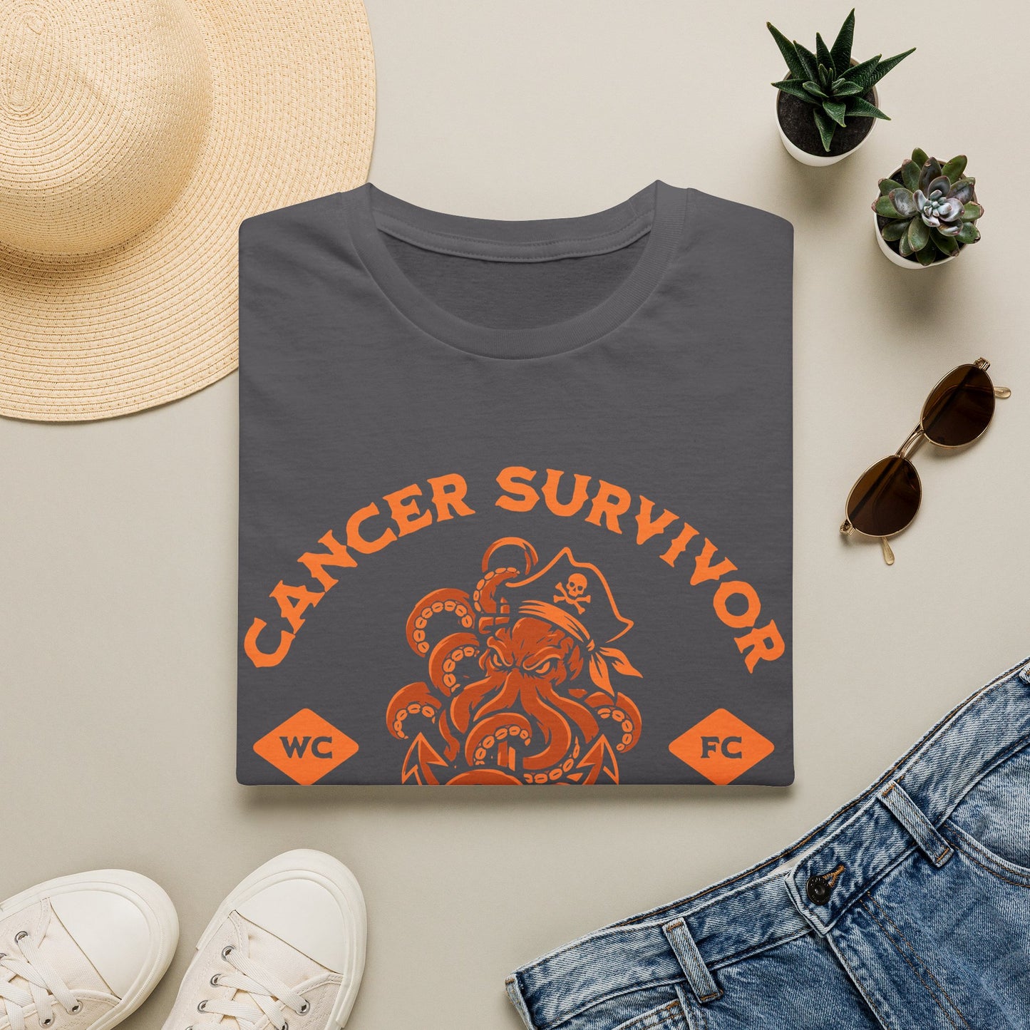 Calm Seas (Orange) - Unisex Soft Tee