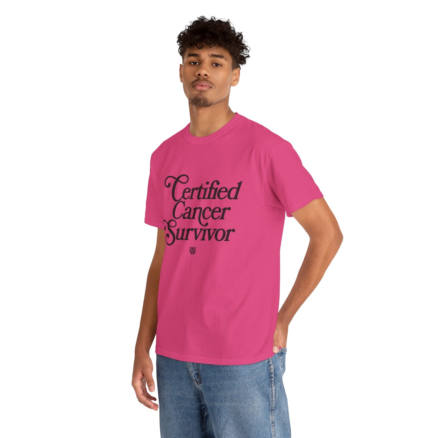 Certified Cancer Survivor - Unisex T-Shirt (Black Letters)