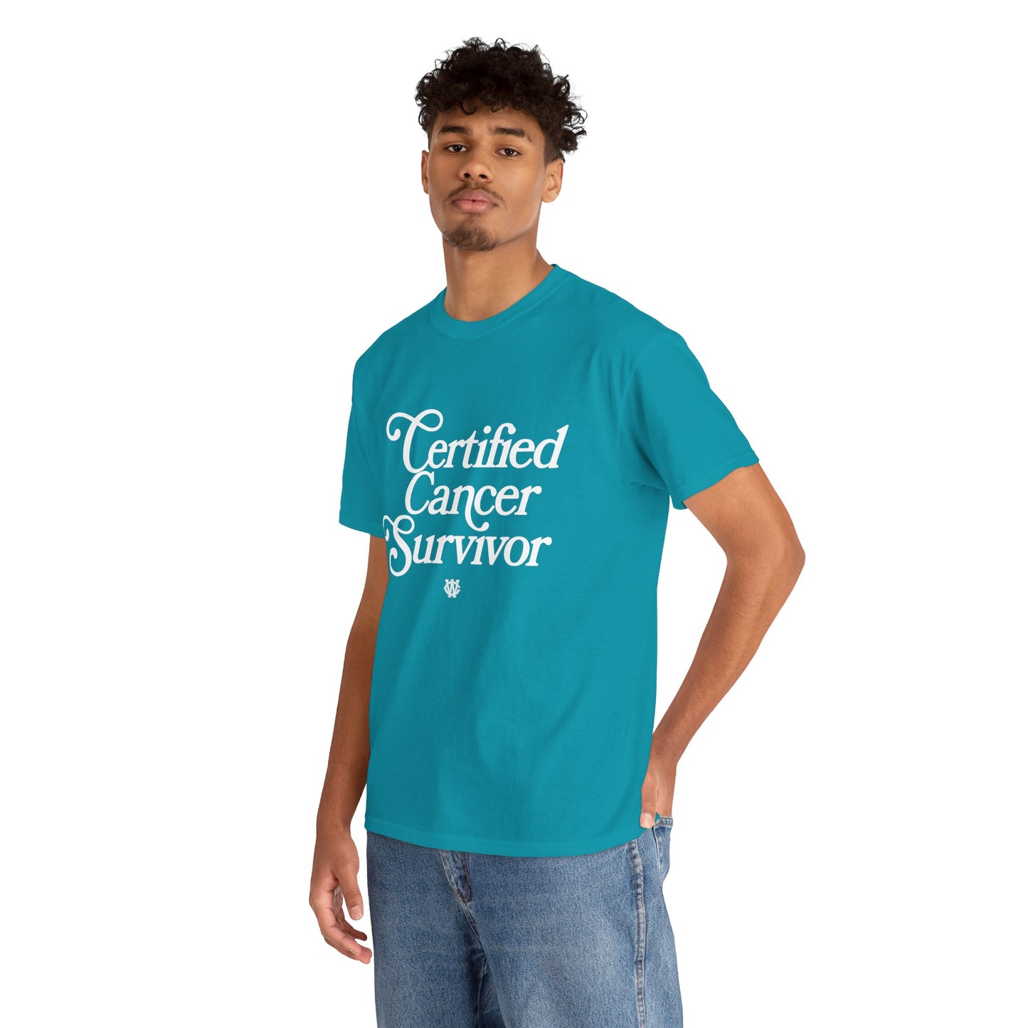 Certified Cancer Survivor - Unisex T-Shirt (White Letters)