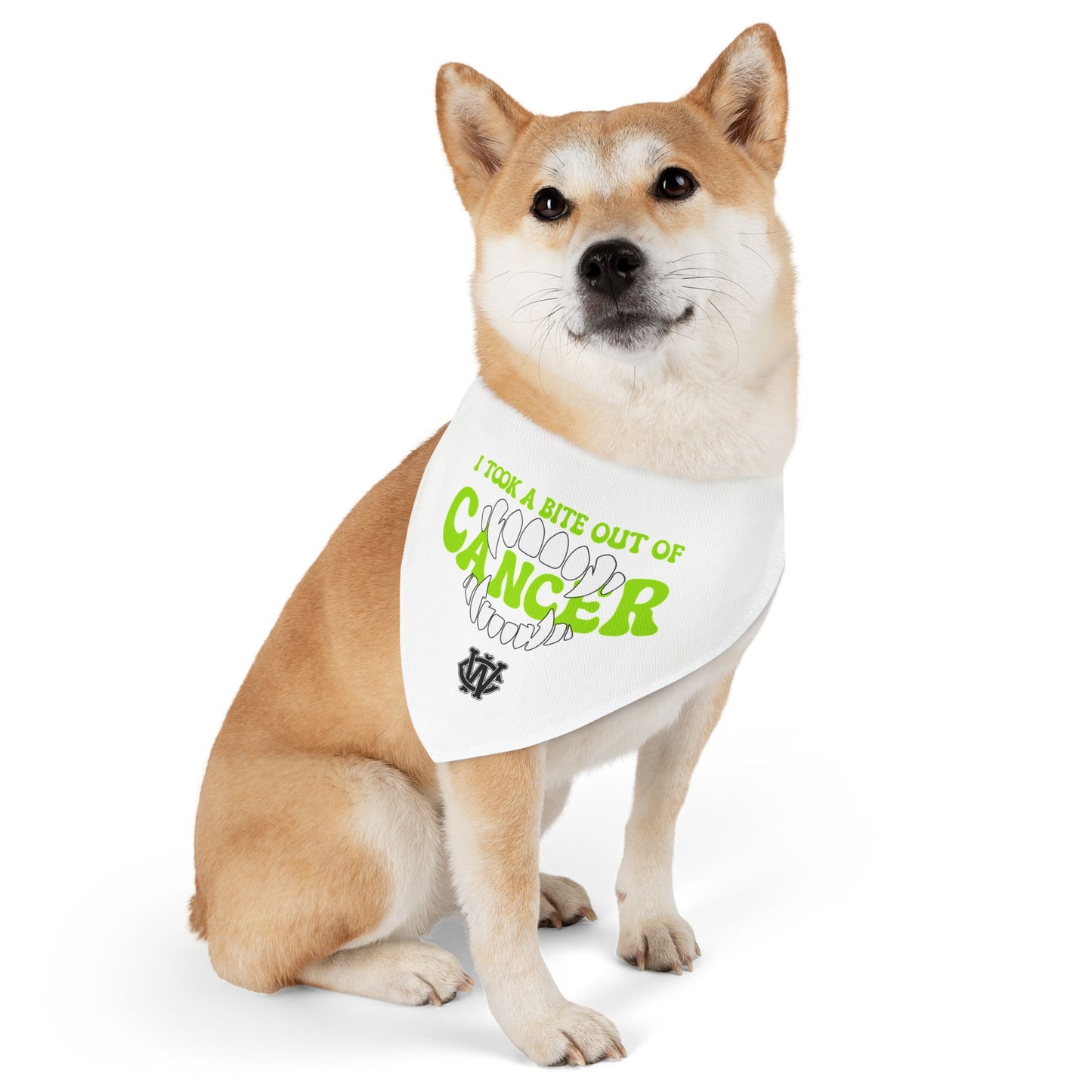 Take a Bite Out of Cancer (Green) - Dog Bandana