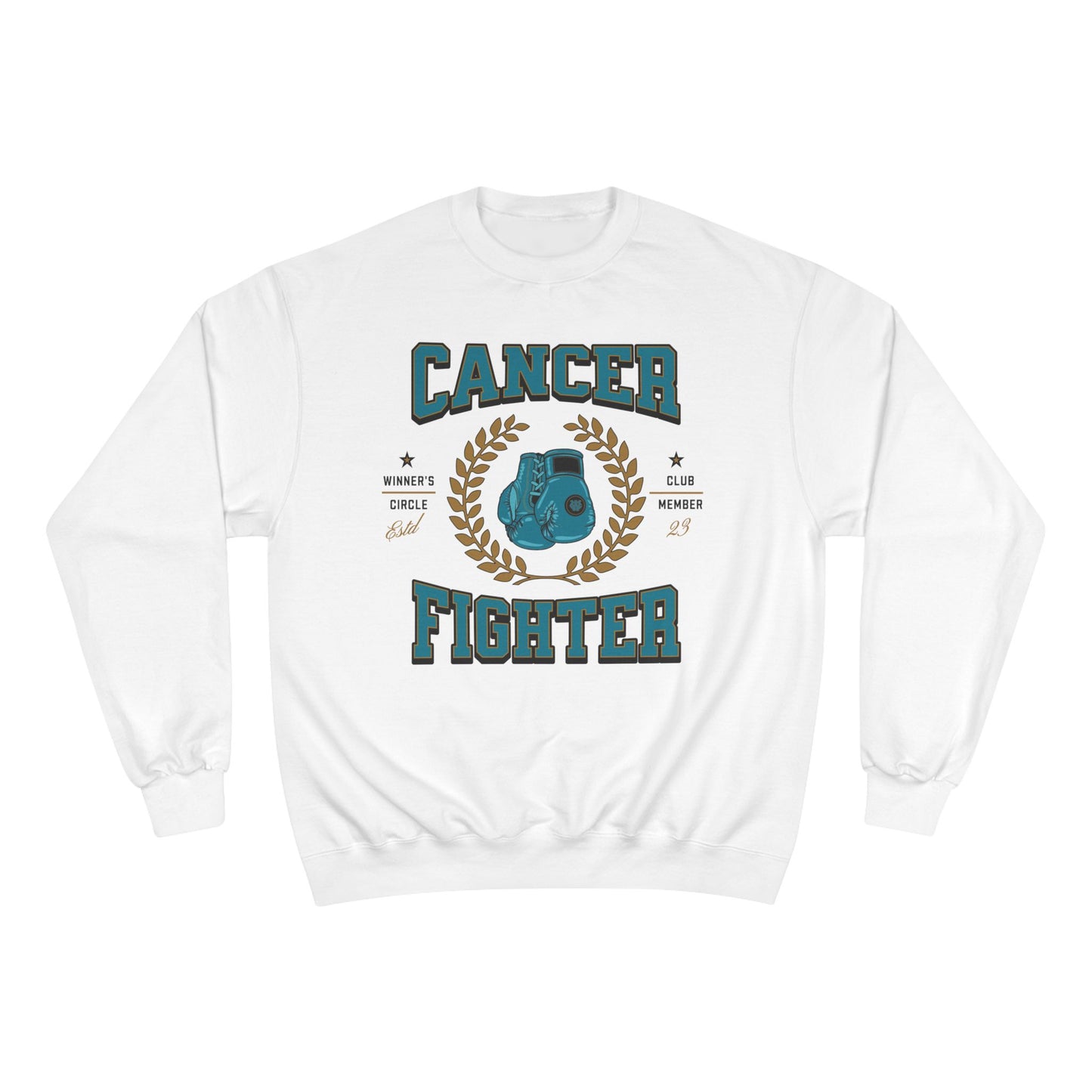Cancer Fighter Teal Champion Crew Sweatshirt