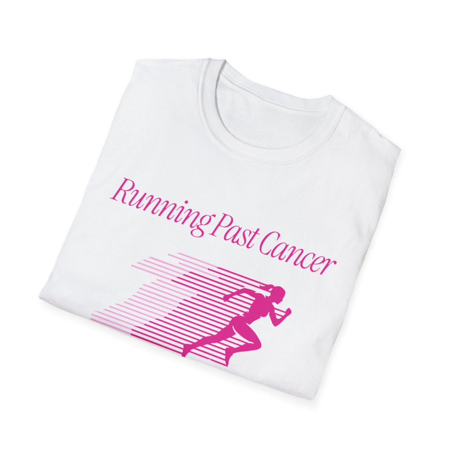Running Past Cancer (Female) Pink Graphic - Lightweight Everyday Tee