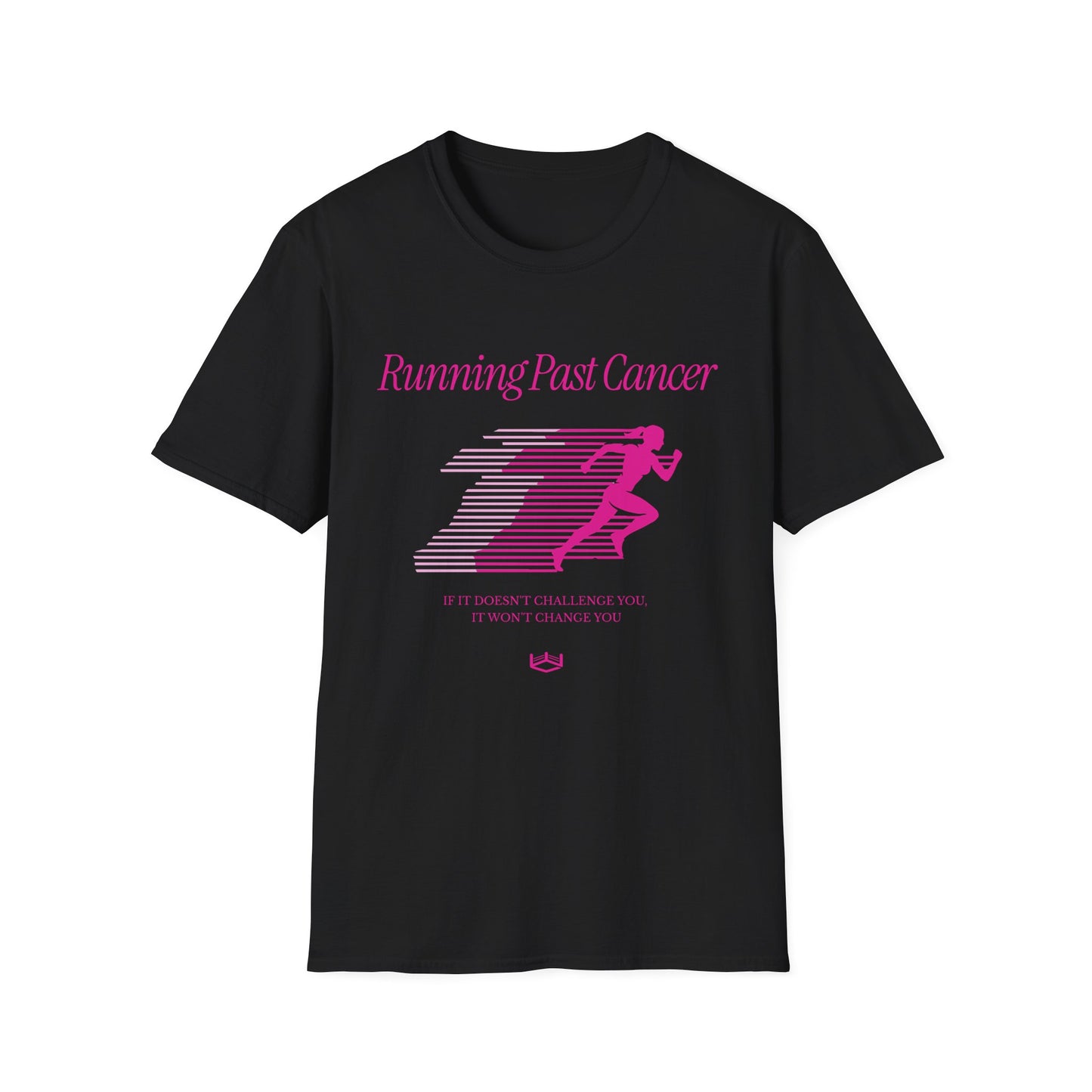 Running Past Cancer (Female) Pink Graphic - Lightweight Everyday Tee