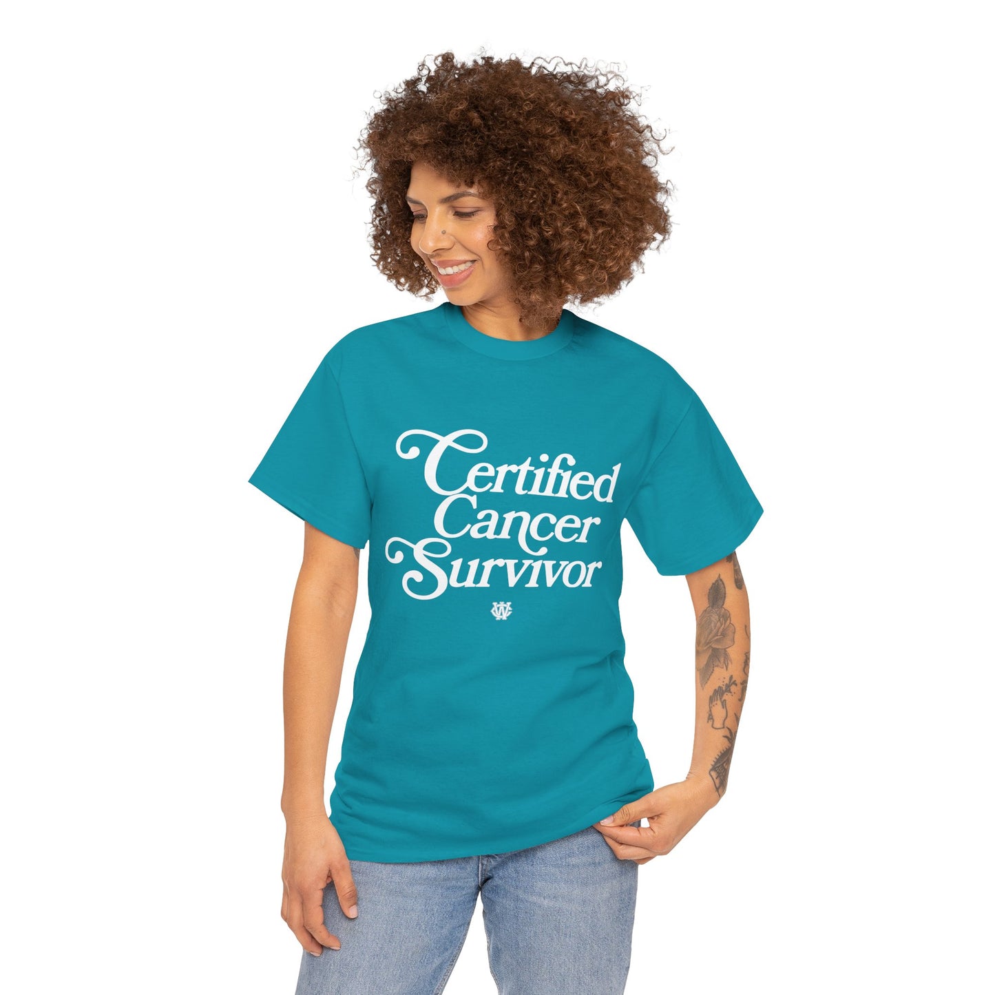 Certified Cancer Survivor - Unisex T-Shirt (White Letters)