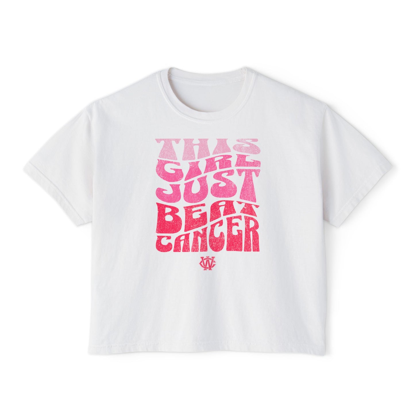 This Girl Beat Cancer (Pink) - Women's Boxy Tee