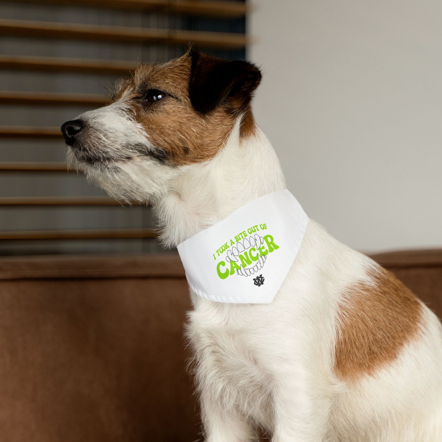 Take a Bite Out of Cancer (Green) - Dog Bandana