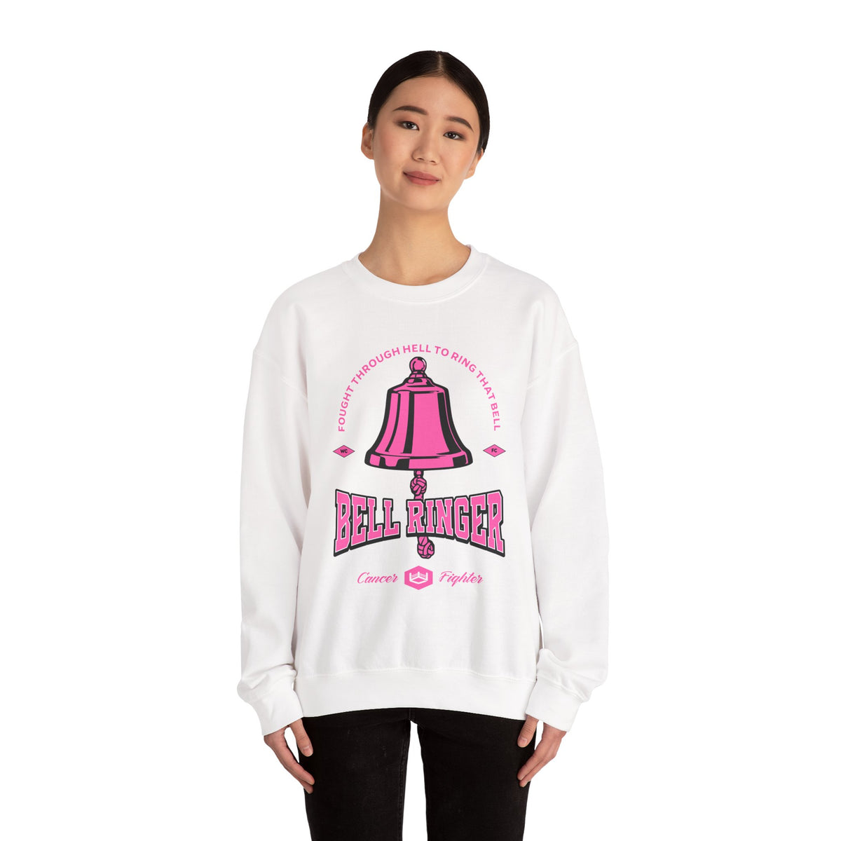 Bell Ringer (Pink) - Women's Heavy Blend™ Crewneck Sweatshirt
