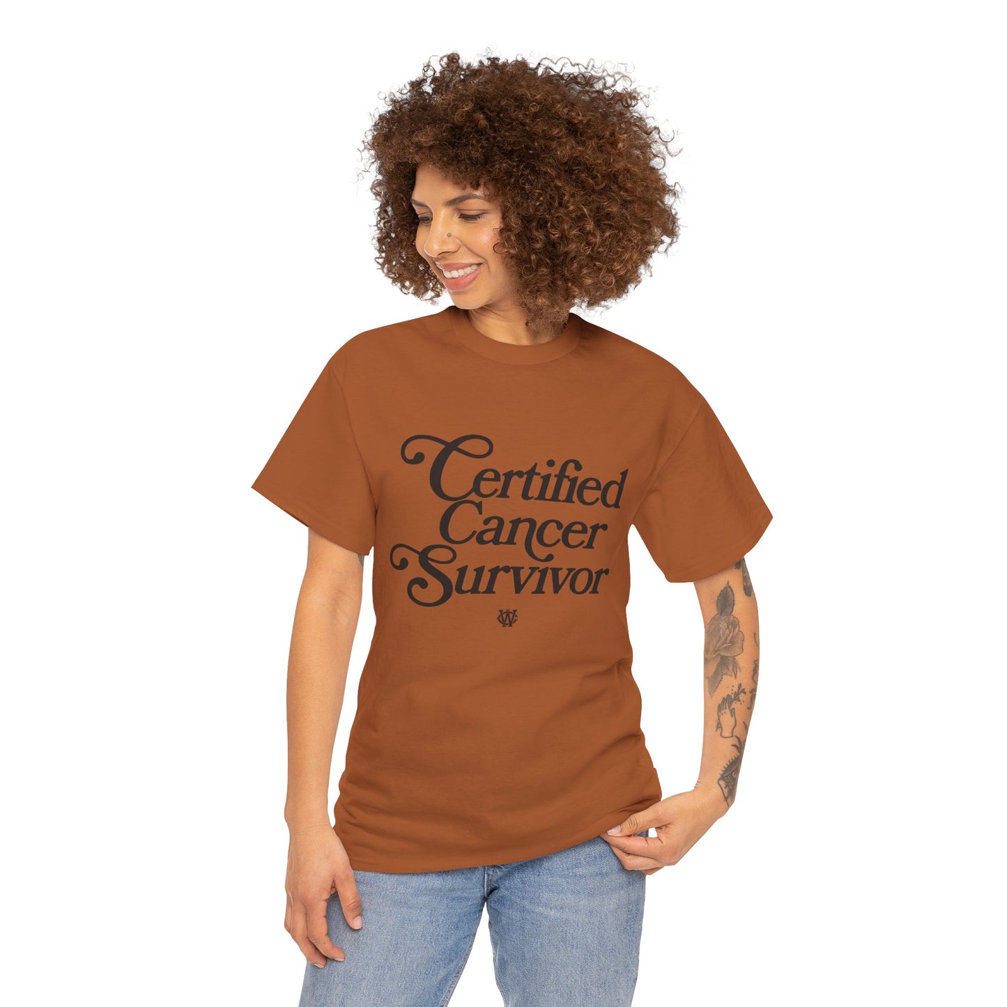 Certified Cancer Survivor - Unisex T-Shirt (Black Letters)