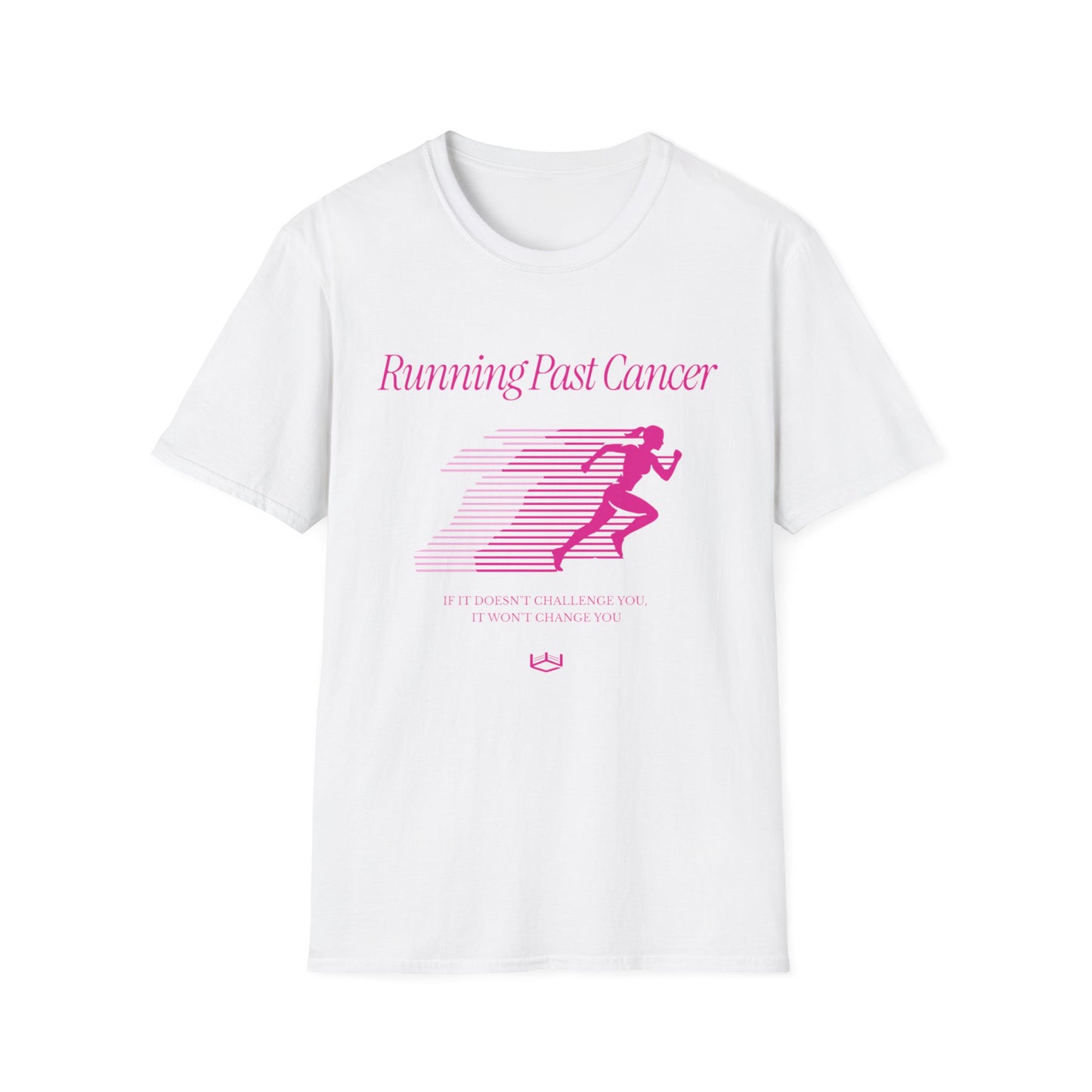 Running Past Cancer (Female) Pink Graphic - Lightweight Everyday Tee