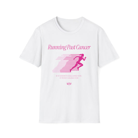 Running Past Cancer (Female) Pink Graphic - Lightweight Everyday Tee