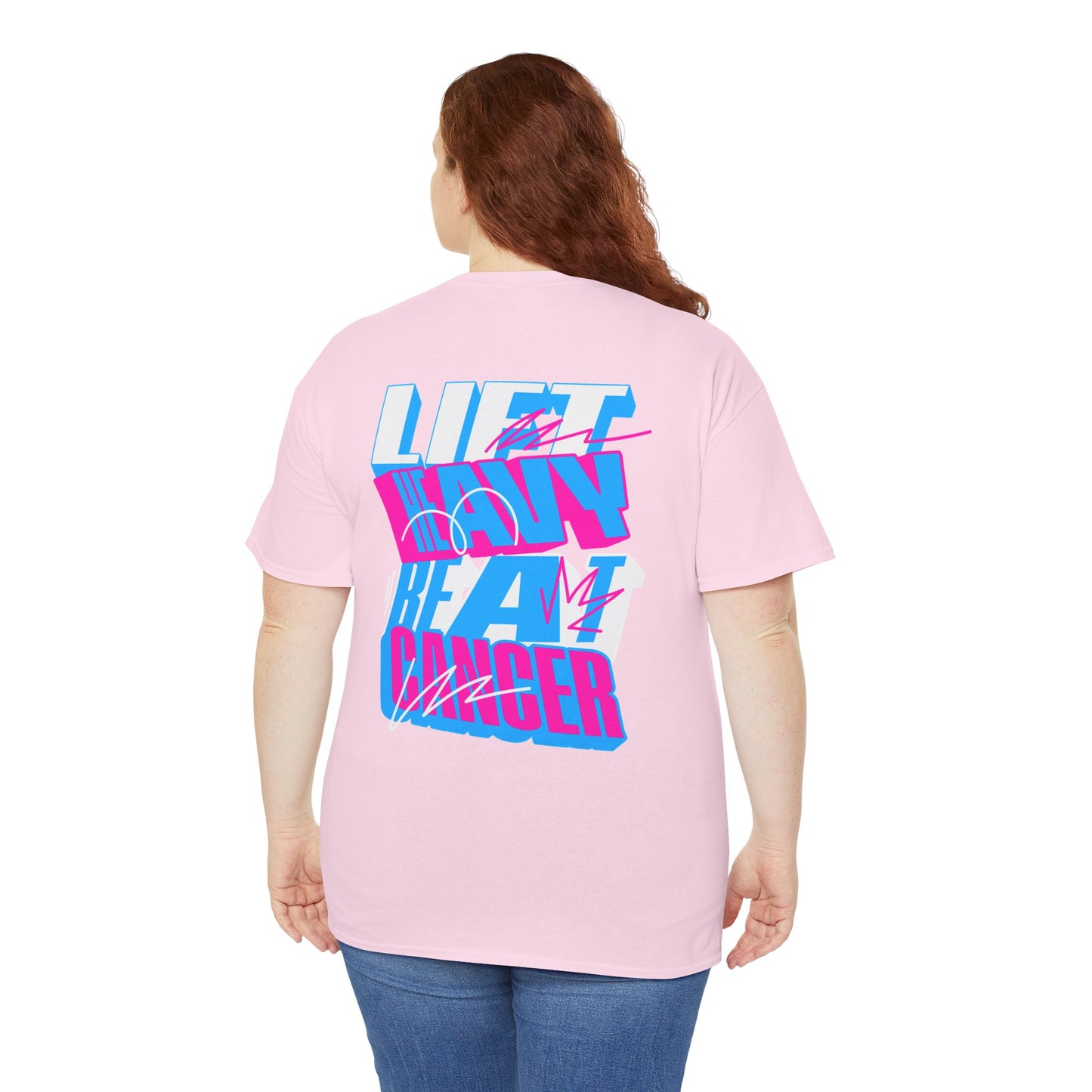 Lift Heavy Beat Cancer (Women's) - Heavy Cotton Tee