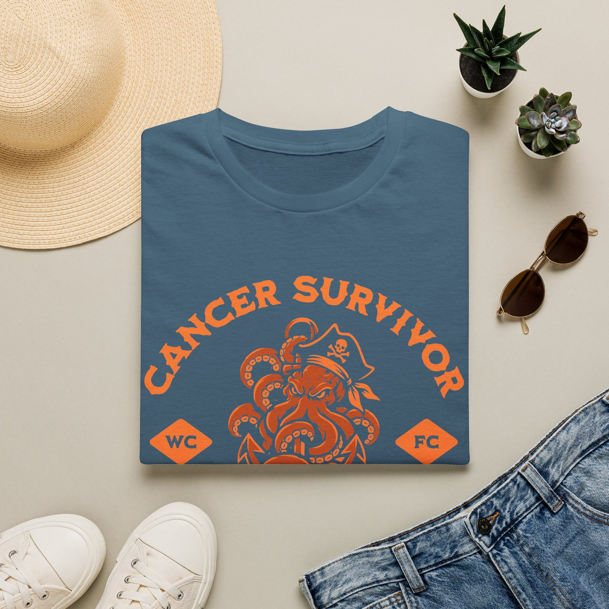 Calm Seas (Orange) - Unisex Soft Tee