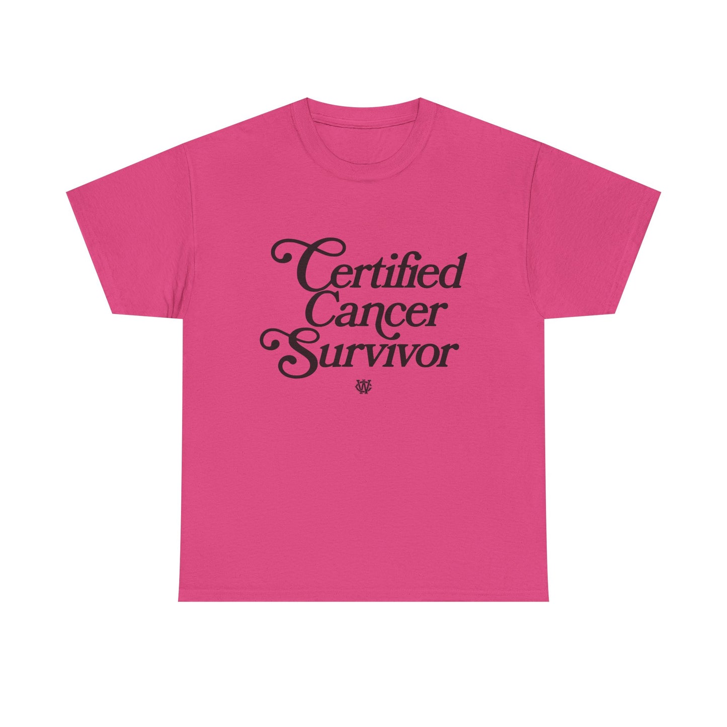 Certified Cancer Survivor - Unisex T-Shirt (Black Letters)
