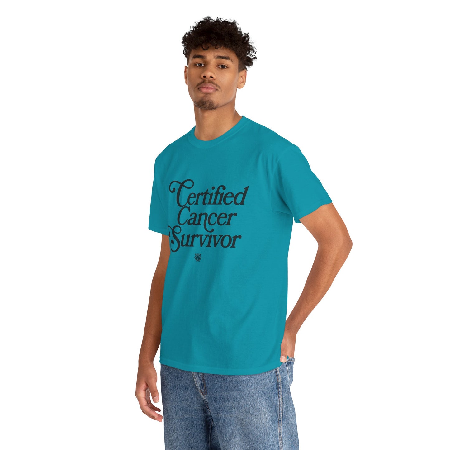Certified Cancer Survivor - Unisex T-Shirt (Black Letters)
