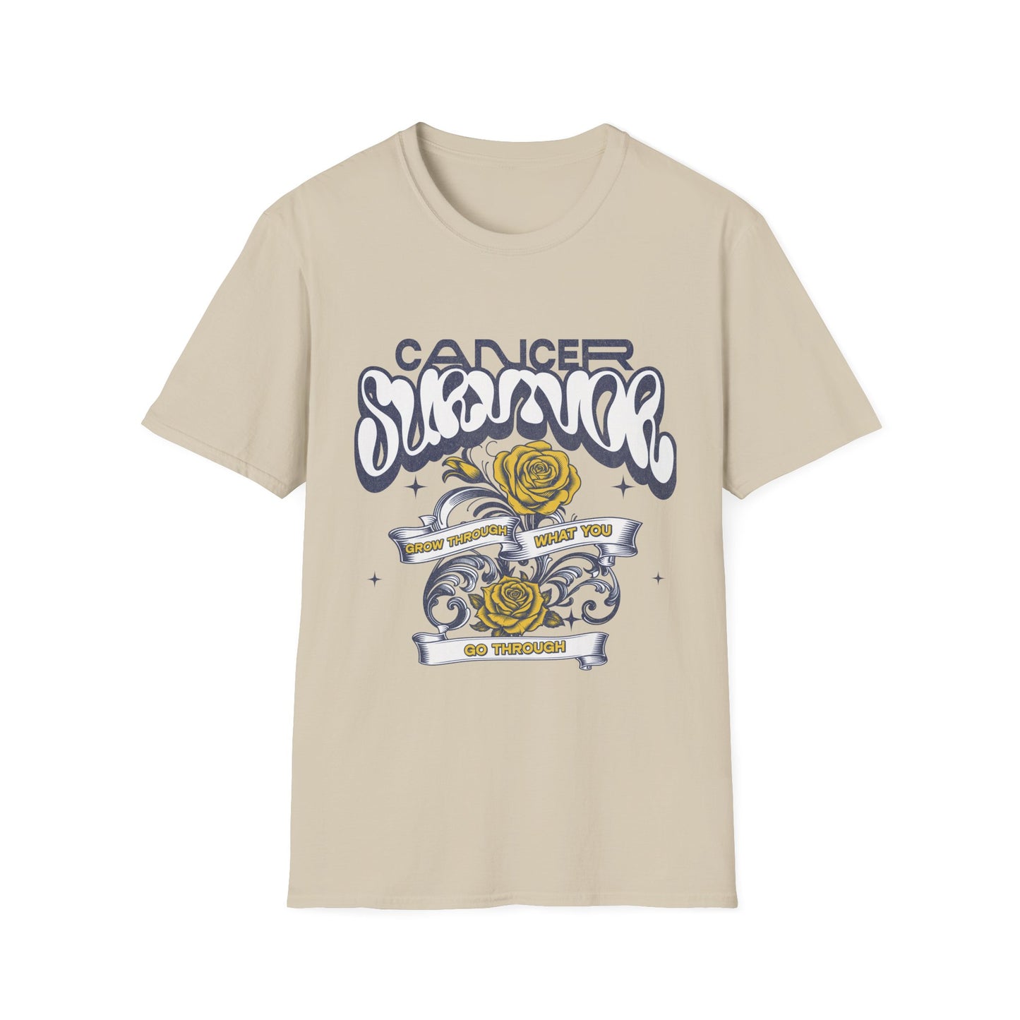 Grow Through (Yellow Flower) - Women's Soft Tee